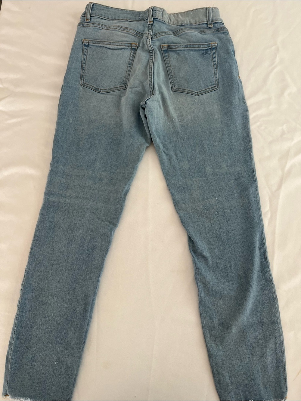 DL1961 Light Blue Distressed Straight Leg Jeans - Picture 2 of 10